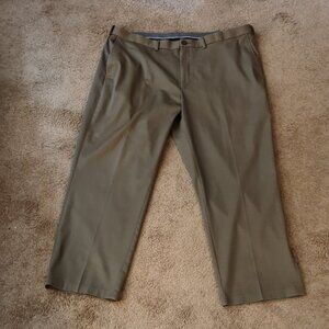 Haggar Clothing Mens Khaki Pants 44x29 Classic Fit Premium No Iron Office Career